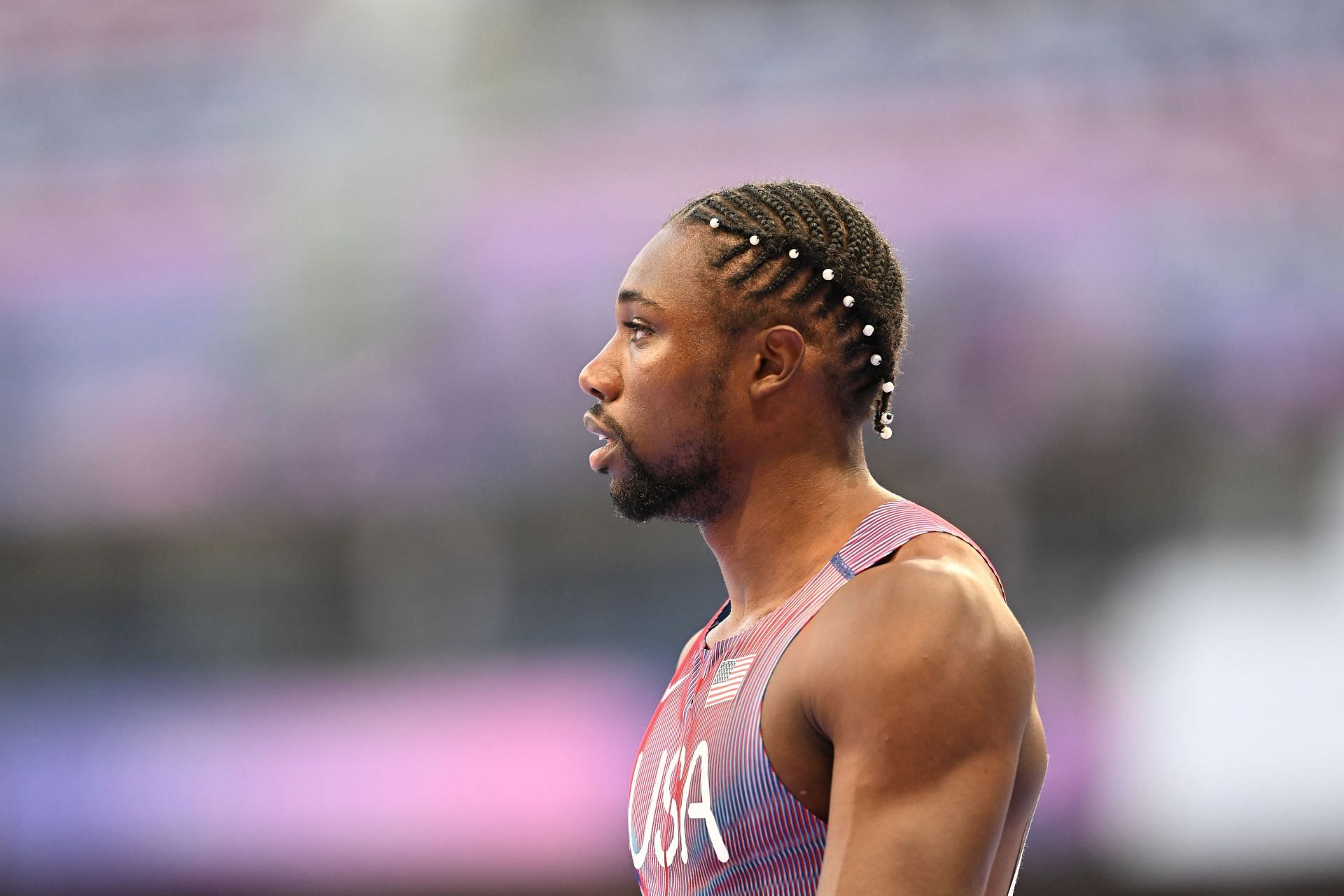 Sprinter Noah Lyles at Paris 2024 — Source: Getty